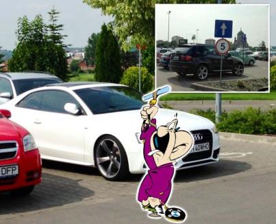 Bolizi cu handicap: Un BMW şi un Audi, parcate cu nesimţire pe locurile persoanelor cu handicap